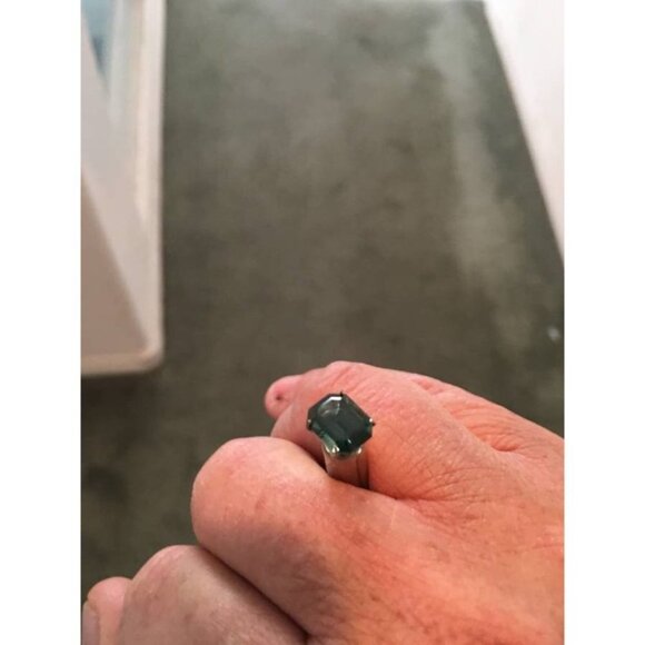 EXQUISITE 4.15ct Australian Emerald Cut Green Sapphire Stone - Picture 2 of 5